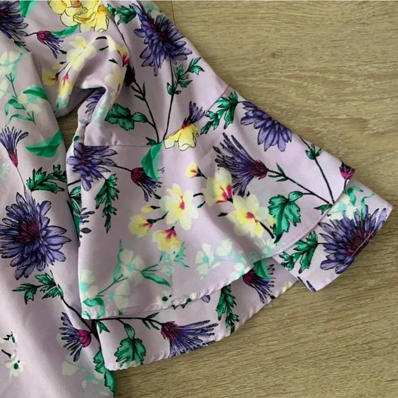 Liz Claiborne Light Purple Floral Blouse Size XXL - Picture 2 of 4